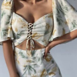 Zara cut out floral dress